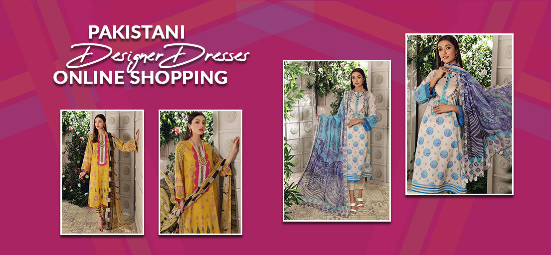 Buy Pakistani Designer Dresses Online Shopping at Lailoo Store
