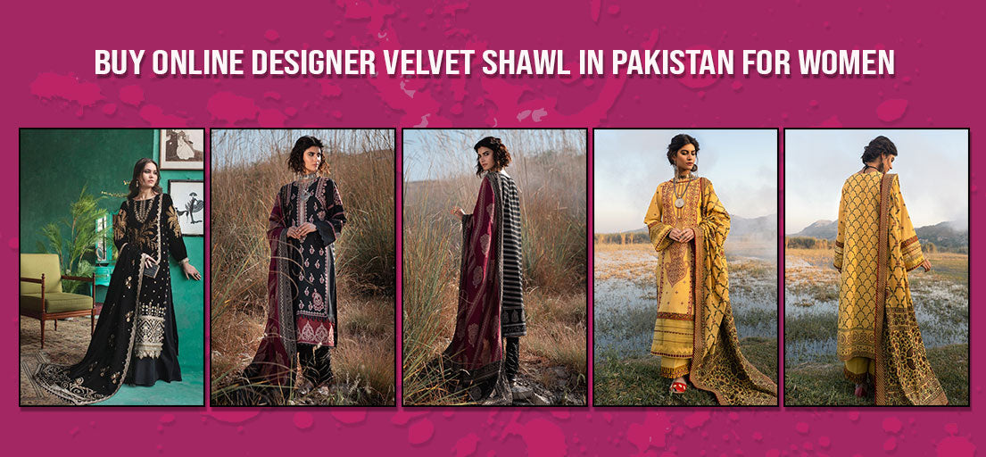 Pakistani Velvet Shawl Designs | Winter Shawls Collection
