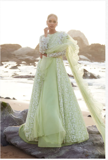 Maria.B M.Luxe Fabrics Apple Green Collection'23 | LF-519