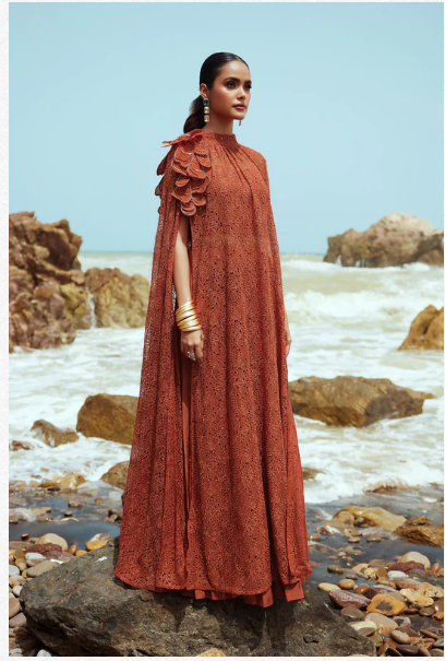 Maria.B M.Luxe Fabrics Rust Collection'23| LF-512