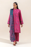 BeechTree Shawl Collection‘23 - Vol I | 2 PC - Embroidered Cotton Satin Suit With Woven Shawl - Mystic Rough