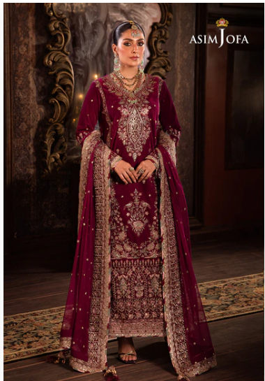 Asim Jofa Makhmal - Wedding Velvet Collection'23 | AJMM-03
