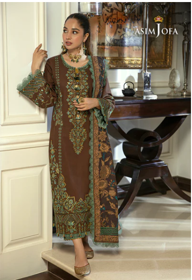 Asim Jofa Aira & Asra Winter Shawl Collection'23 | AJAW-01