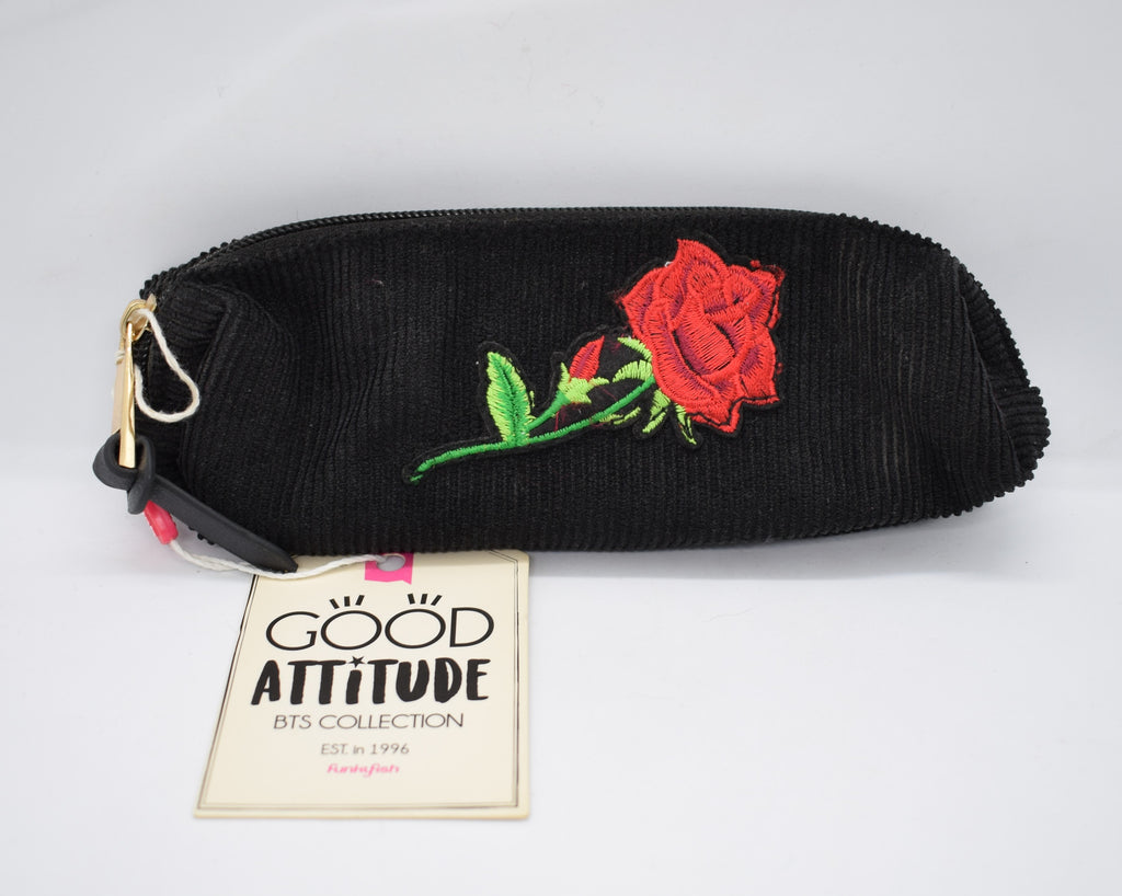 Pencil Case with Patch - Black | FunkyFish