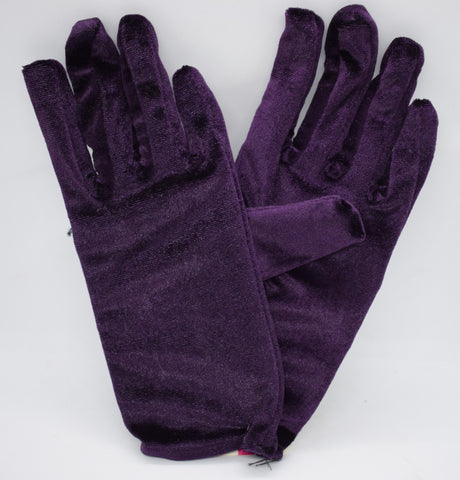 Fitted velvet gloves - Purple  | FunkyFish