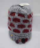 Woolen Beanle Gray  & Red | Funky Fish