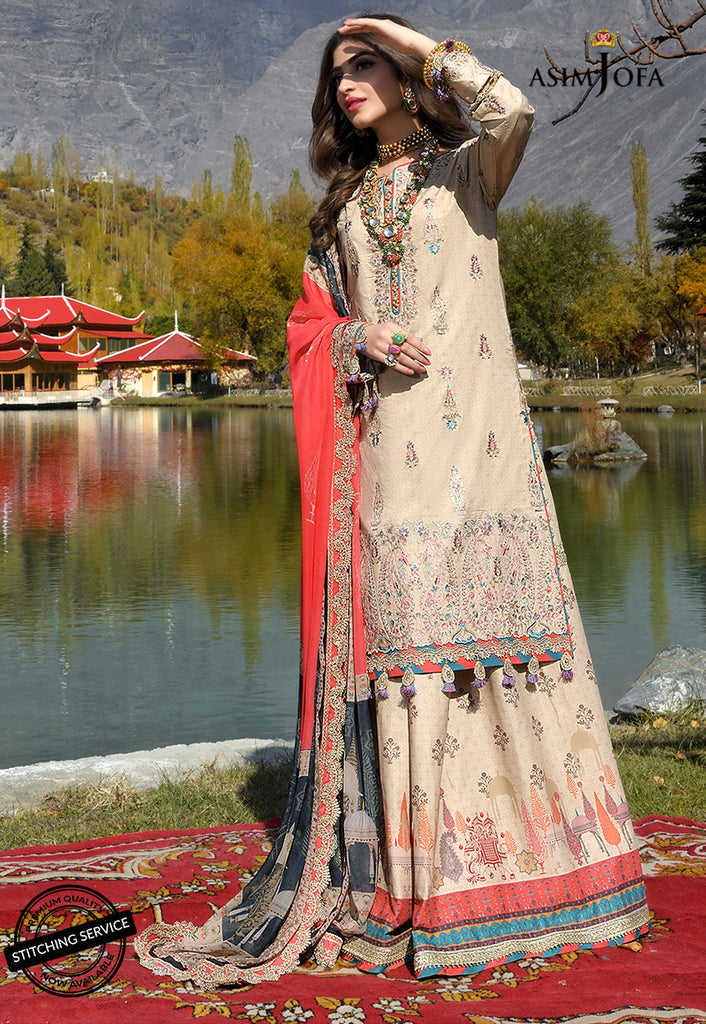 Asim Jofa Luxury Lawn Shehr-e-Yaar Collection'22 SKU: AJSL-02