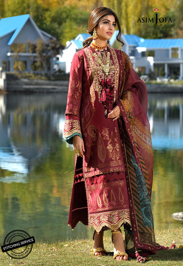 Asim Jofa Luxury Lawn Shehr-e-Yaar Collection'22 SKU: AJSL-15